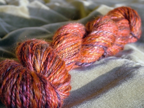 This came from a wool market in Canby, OR.  Handyed by Abstract Fiber, in Portland.